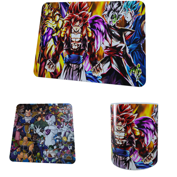 Dragon Ball Super Saiyan Villains - Coffee Mug, Coaster and Mouse Pad Combo
