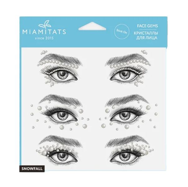 MIAMITATS FACE GEMS on Adhesive Layer SNOWFALL