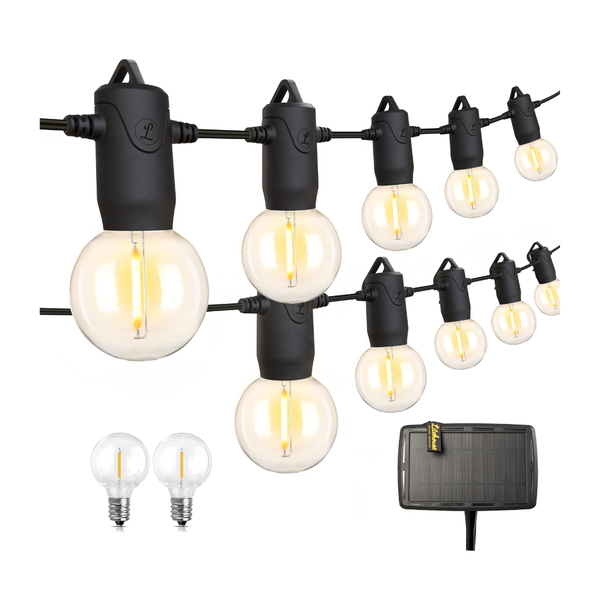 Litehouse Solar 20 LED Mini Bulb String Lights - Warm White - 8m