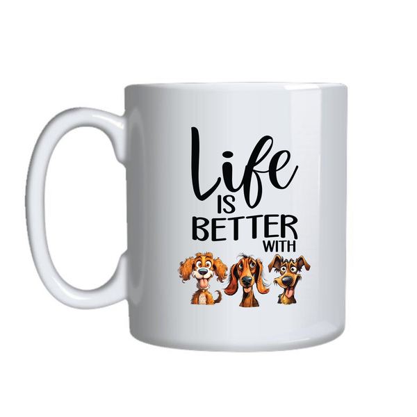 Life is better with Coffee Mugs Lovers Funny Graphic Birthday Present