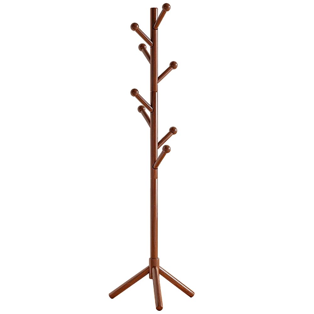 Chenshia Beech Wood Coat Hat Hanger with 8 Hooks, Adjust 3 Heights - 175cm
