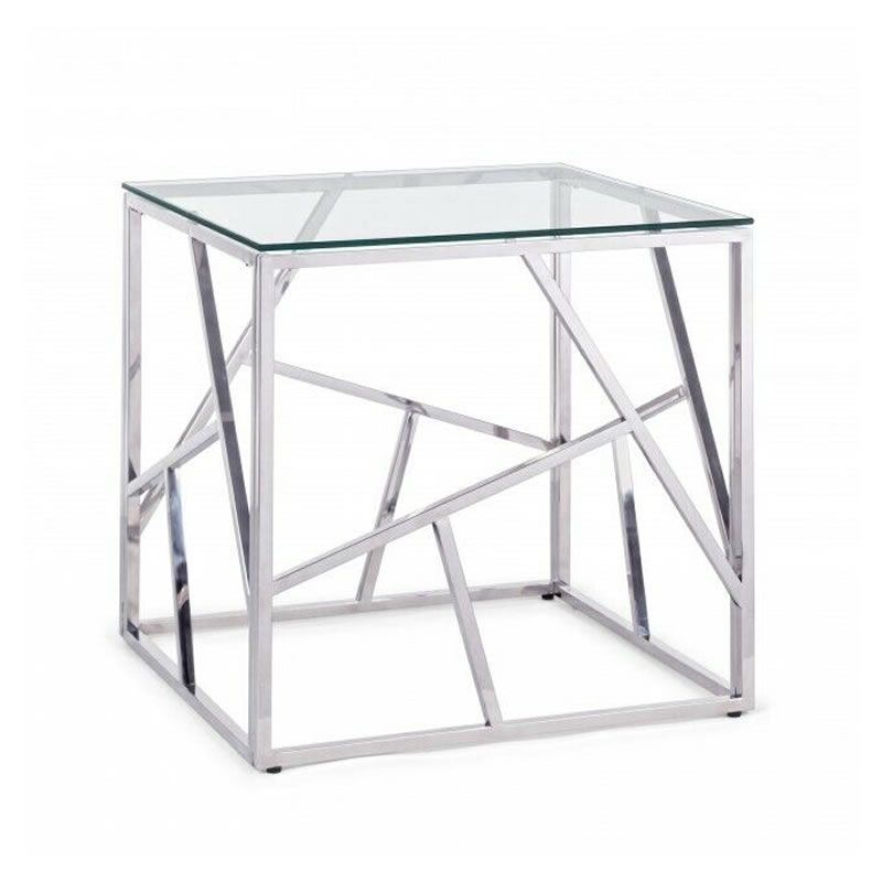 55cm Squared Glass Modern Metal End Table Shop Today Get It Tomorrow   S Zoom.file