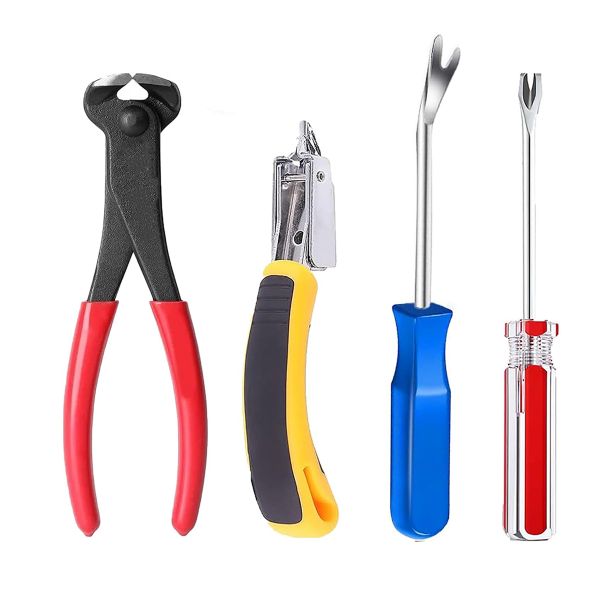 4Piece Upholstery Staple Remover Tool Nail Remover Tool for Furniture Floor