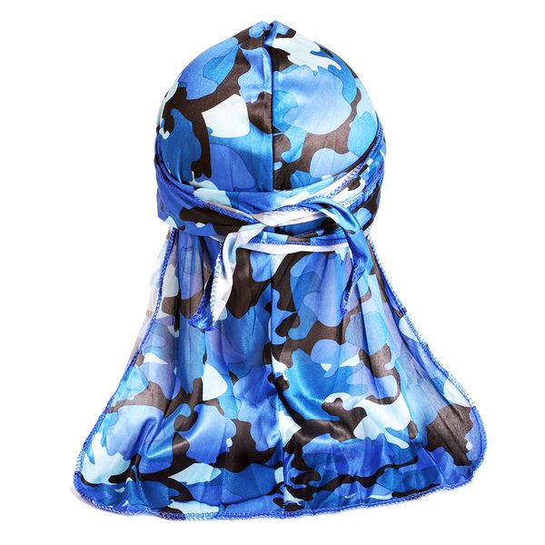 Durag Boss Silky Satin Durag with Extra Length Ties - Camouflage Army