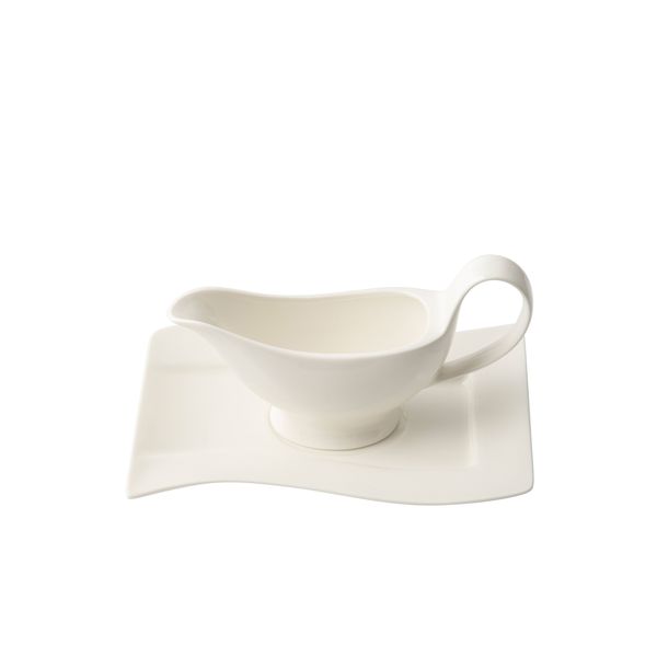 Square Gravy Boat with Saucer