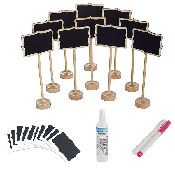 Decor Wedding Table Number Wooden Board With Stand &amp; 2 Liquid Pens 22pc-21c