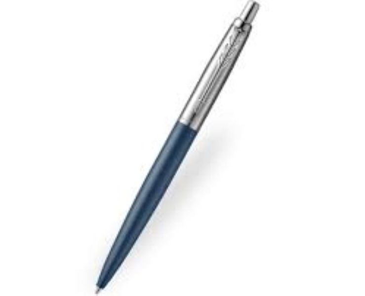 Parker Jotter XL Ballpoint Medium Nib Blue Ink - Matte Blue Chrome Trim GB