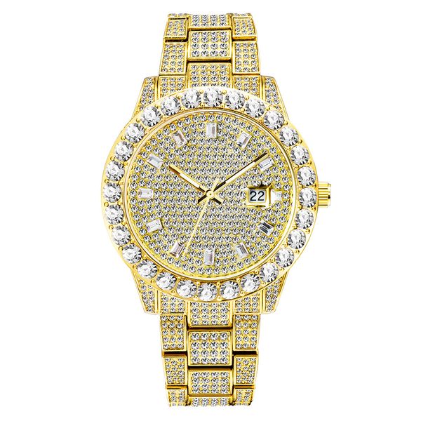 ZELTRYN Stylish watch with a large dial and full diamond embellishment