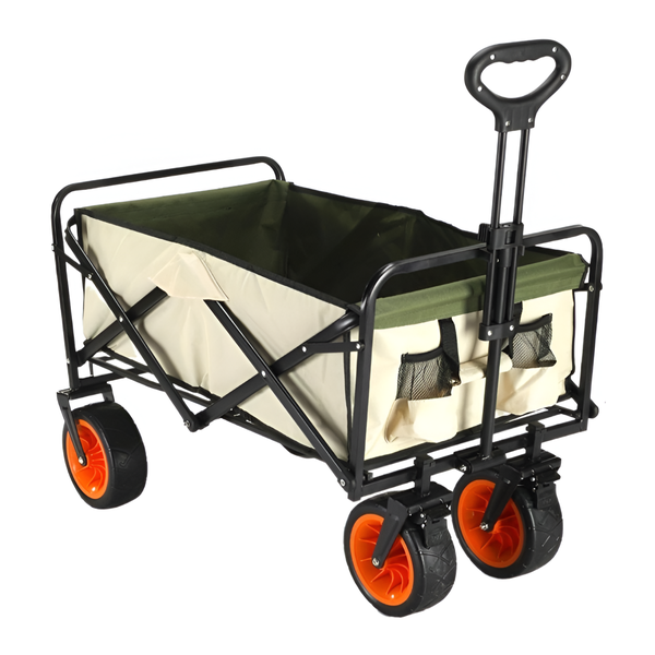 92 x 51 x 60cm Foldable Outdoor Camping Trolley With Adjustable Handle