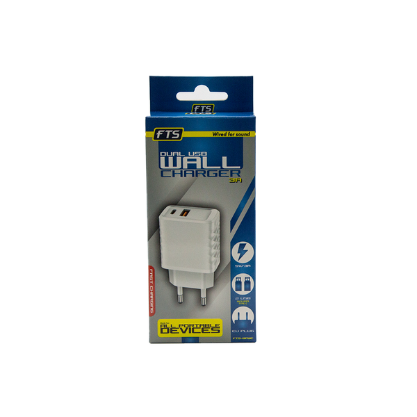 FTS Adapter 20W A+C 5V/3A Wall Charger [FTS-8PWC]