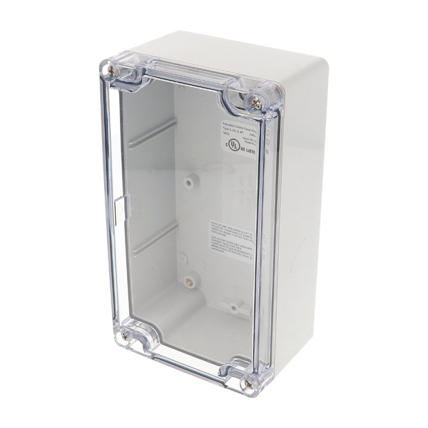 1554J2GYCL Polycarbonate Enclosure 160x90x60mm Grey Clear Lid IP66