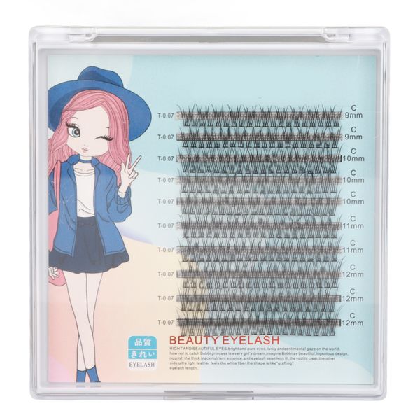 Fishtail Cluster Eyelashes DIY Eyelash Extension False Individual Lashes