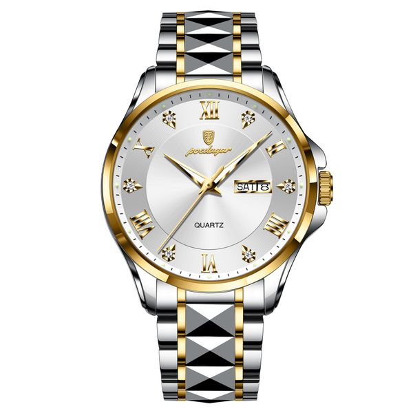 Poedagar Luxury Mens Watch Gold Wrist Watch Fashion