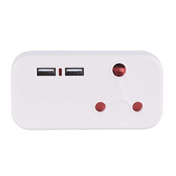 3Pieces Travel Adapter One To One with 2 USB Conversion Socket CA-3101
