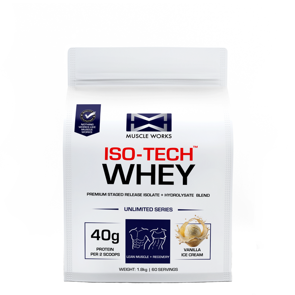 Muscle Works Iso-Tech Whey Vanilla Ice Cream 1.8kg