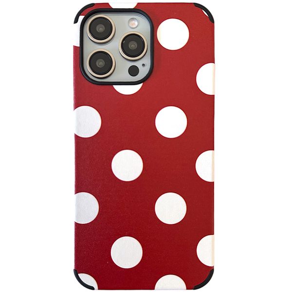 Red Polka Dot Phone Case - Compatible with Iphone 15 Pro Max