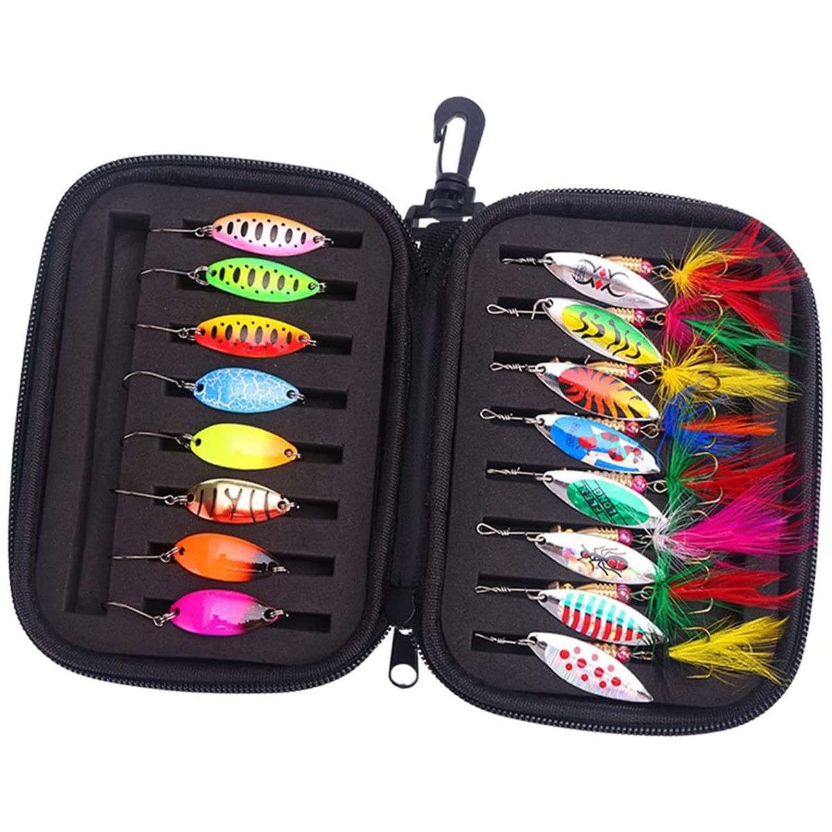 Rainbow Spinner Lures with Hard Case - 16 Piece | Shop Today. Get it ...