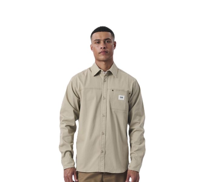 Lee Men's Twill Shirt in Stone