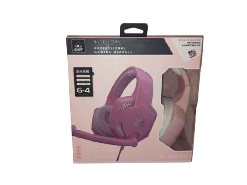 GJBY G-4 Gaming Headphones with Mic – Pink