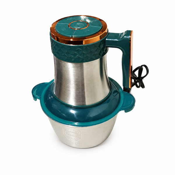 Electric Stainless Steel Food Chopper &amp; Meat Grinder with 2L Bowl - 4 Blade