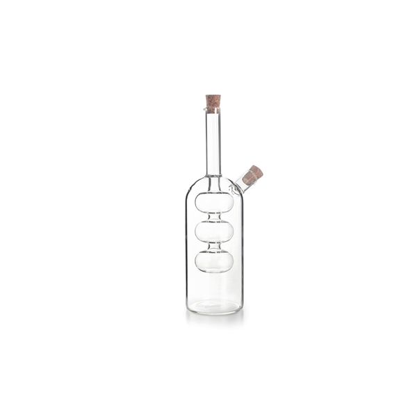 Ibili Integra Oil &amp; Vinegar Cruet - 2 in 1 Borosilicate Glass