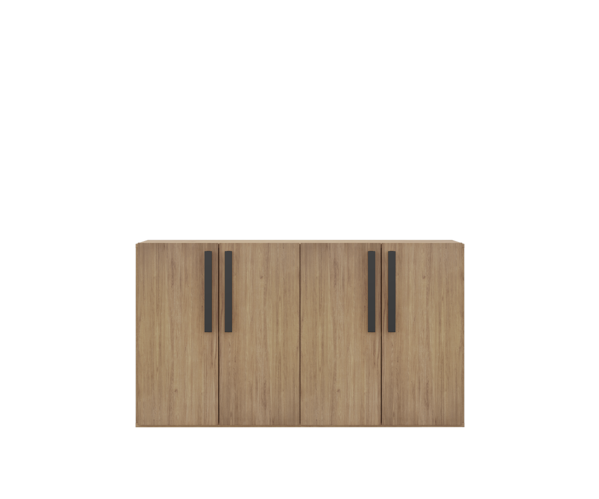 Palama 4Door SideBoard/BuffetNatural/Rustic/Black Buy Online in