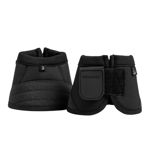 Fouganza Horse Riding Overreach Boots for Horse &amp; Pony Twin-Pack - Black