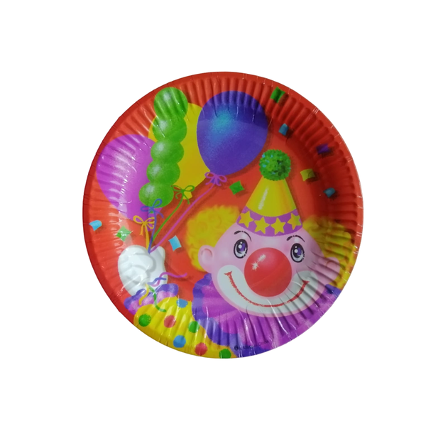 Clown Paper Plates - Pack of 24