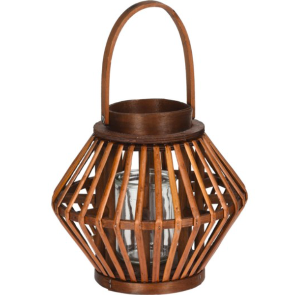 Brown Wicker Lantern