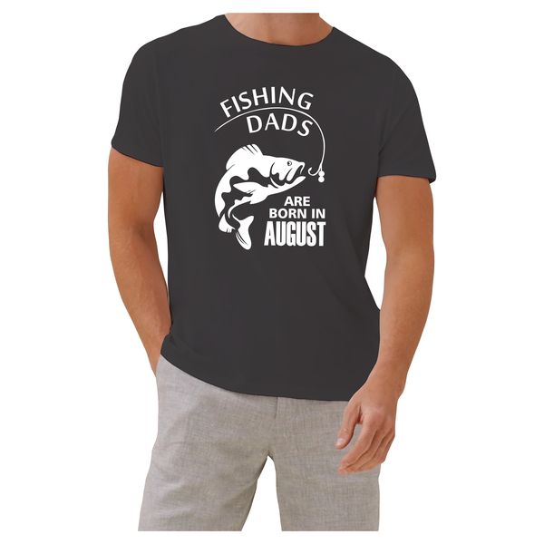 Pappa Joe – Men's Vinyl T-Shirt – Fishing Dads Are Born In August