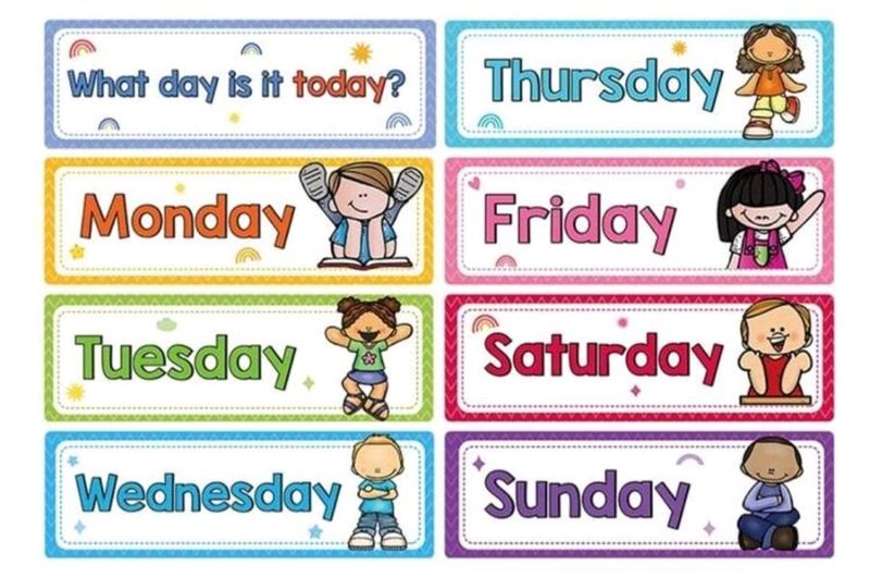 Days of the Week Chart