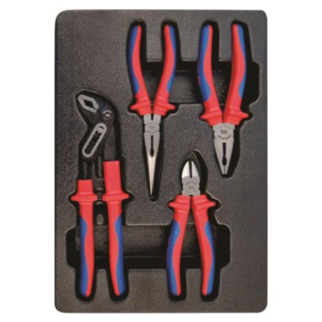 Set Di 4 Pinze King Tony Per Carrello Attrezzi – Pinza Universale, Becchi Tondi, Tronchese E A Morsetto
