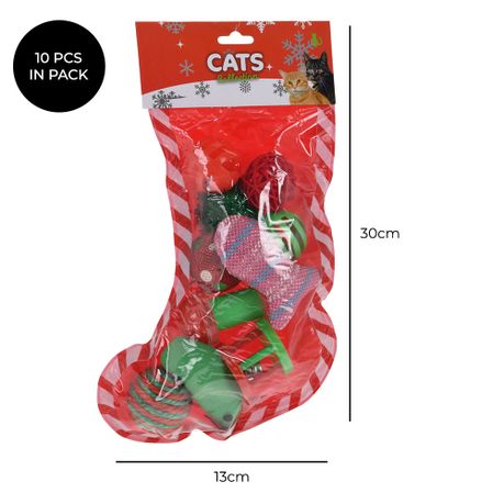 Cat Toys in Christmas Stocking Set of 10 Daily Sale Shop