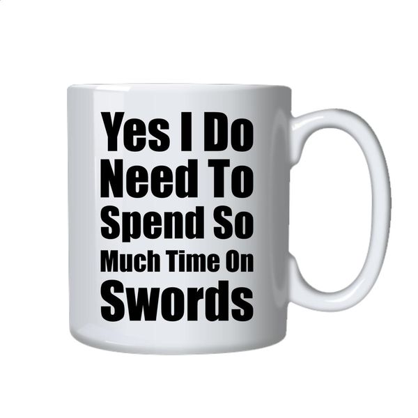 Swords Coffee Mug - Best Sword Funny Novelty Gift Idea