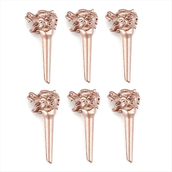 Dragon Head Metal Acoustic Guitar Bridge Pins - 6 Piece