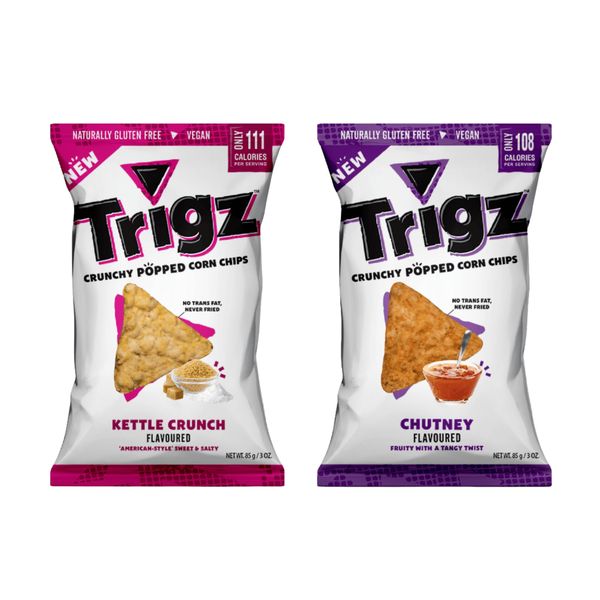 Trigz Crunchy Popped Corn Chips - Chutney &amp; Kettle (6 x 85g)