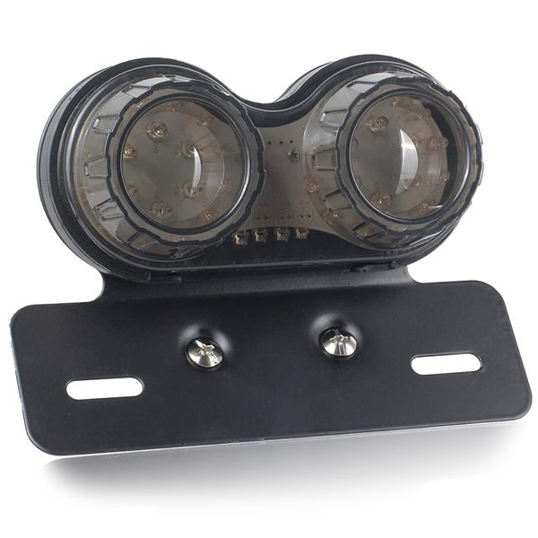 LED Motorcycle Tail Light Universal Rear Taillight License Plate Holder