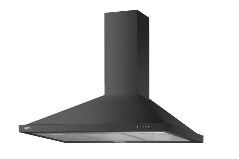 Defy DCH90CB 90cm Premium Chimney Cookerhood Wall mounted Black