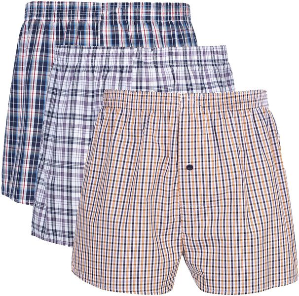 3 x Mosaier Boxers Underwear 100% Cotton Boxer Shorts Underwear For Men
