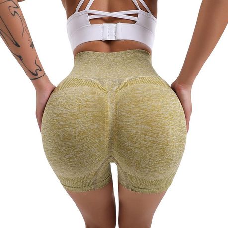 Gym Shorts for Women - High Waisted - Butt Lifting Yoga Pants - Yellow, Shop Today. Get it Tomorrow!