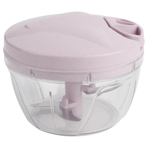 Hand-Power Meat Grinder Food Chopper Stirrer Pink 12.5x10cm