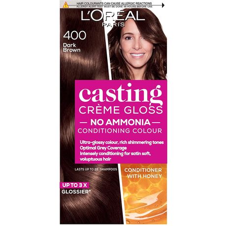 LOreal Casting Creme Gloss Hair Colour Dye 400 Dark Brown | Buy Online in  South Africa 