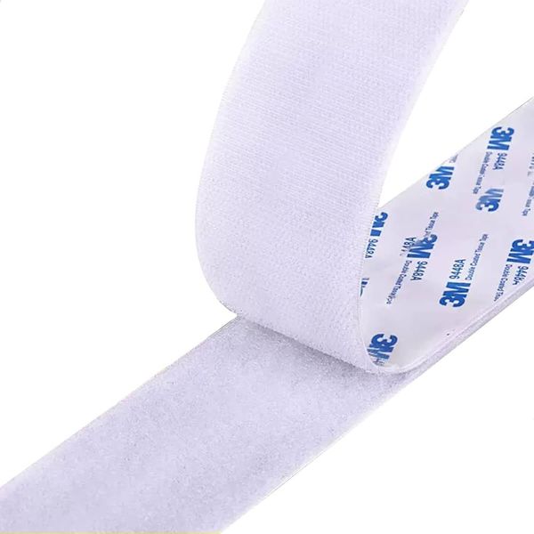 CMU Stick-On Velcro Strip 3m x 16mm - Self-Adhesive Hook &amp; Loop