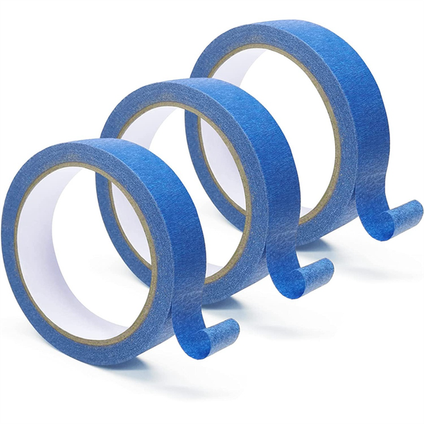 3Rolls Blue Painters Tape,Multi-Surface Medium Adhesive Paint Tape, Safe Wa