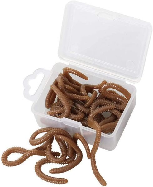 Soft Plastic Worm for Fishing and Decoration 18 Pieces
