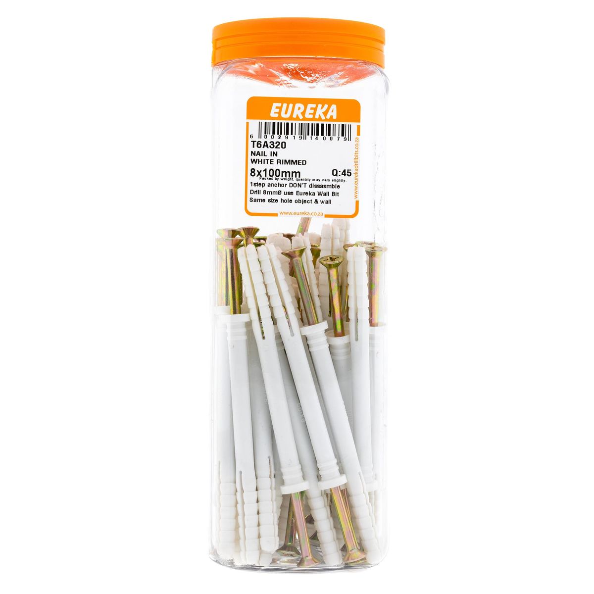 EUREKA Nail In Anchor White Rimmed 8 X 100mm Q 45 T6A320 Buy Online 