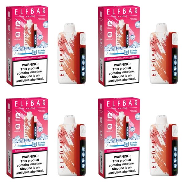 Elf Bar Ice King 25000 Puffs Vape - Cherry Pomegranate Cranbery (Pack of 6)