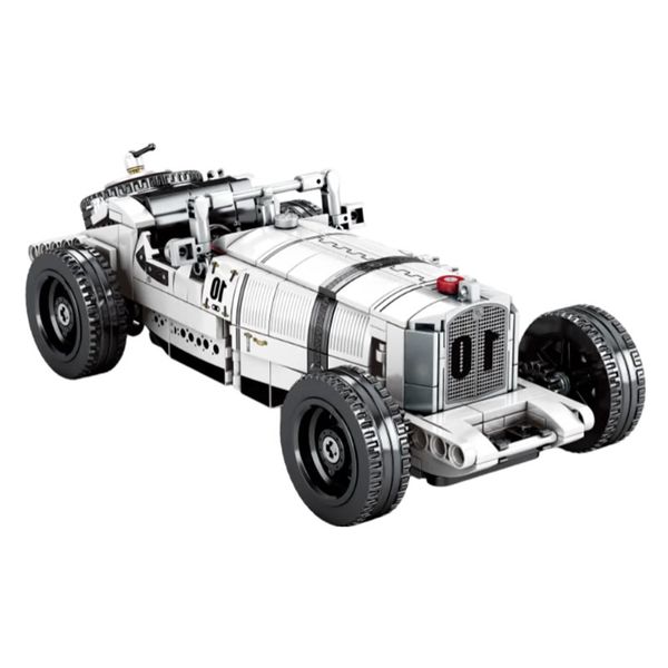 492-Piece Portable Vintage Building Blocks Sports Car Set