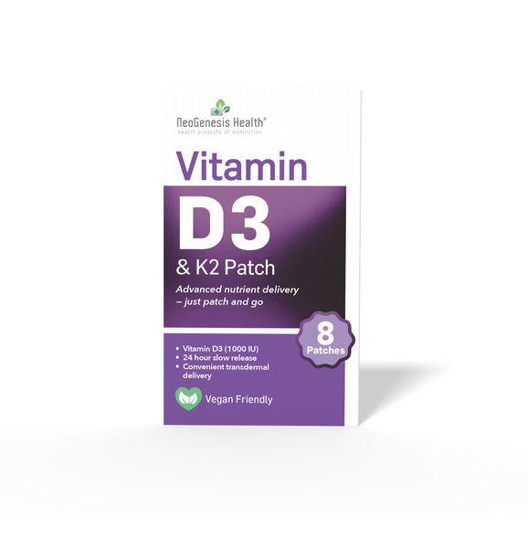 Vitamin D3 PATCH| With K2 | 1000 IU PlantBased D3 + 120mcg K2 MK-7