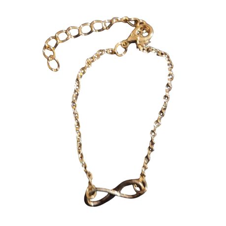 Golden Infinity Chain Braclet Elegany Can Add Other Charms Engravable Love Image
